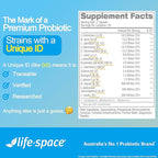 Life-Space Triple Strength Broad Spectrum Probiotic, 96 Billion CFU & 15 Diverse Strains, Advanced Formulated for Digestive Health & Immune Health, Probiotics for Women & Men - 30 Veg Capsules