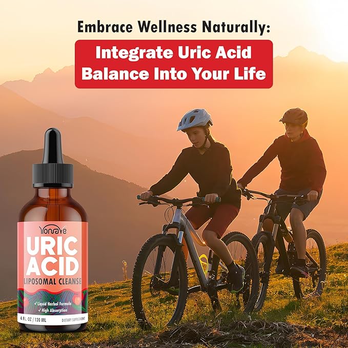 Liposomal Uric Acid Drops, Tart Cherry Supplement with Celery Seed & Boswellia Extract – Muscle, Detox, Joint and Kidney, Uric Acid Cleanse Liquid Supplement– 4 FL OZ (2 Bottle)