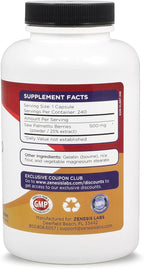 Zenesis Labs Saw Palmetto Extract - 240 Capsules - 500mg/capsule - 200% More Capsules Than Most Competitors