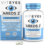 Viteyes AREDS 2 Advanced Eye Vitamins, Macular Support with Bilberry, grapeseed, FLORAGLO Lutein, Selenium, Natural Vitamin E, Allergen Free, Vision Protection, Eye Doctor Trusted, 180 Count