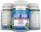 4-in-1 Probiotics, Prebiotics & Postbiotics with 18 Digestive Enzymes for Women & Men - Complete Gut & Digestive Support Supplement - Bloating Relief and Enzymes for Digestion - Non GMO - Vegan