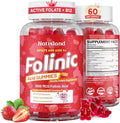 Folinic Acid Gummies for Kids & Adults, 1000 mcg Folate with Triple-Active B12 (Methyl, Adenosyl & Hydroxo), Bioactive Folic Acid, Gentle & Clean