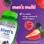vitafusion Adult Gummy Vitamins for Men, Berry Flavored Men’s Multivitamin Gummy Supplement with Vitamins A, C, D, E, B6, B12, 75 Day Supply, 150 Count