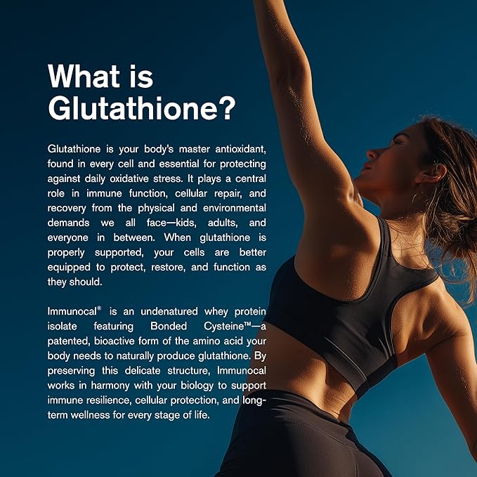Immunocal Glutathione Precursor – Supports Natural Glutathione Production – Immune & Antioxidant Support, Cellular Health – Sugar-Free, Lactose-Free – 30 Servings
