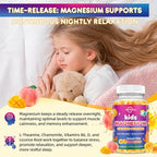 2 Pack Kids Magnesium Glycinate Gummies - Magnesium for Kids Adults with L-Theanine, Chamomile, Licorice, Vitamin D, B6 for Sleep, Relaxation, Brain & Muscle - Sugar Free Peach & Mango