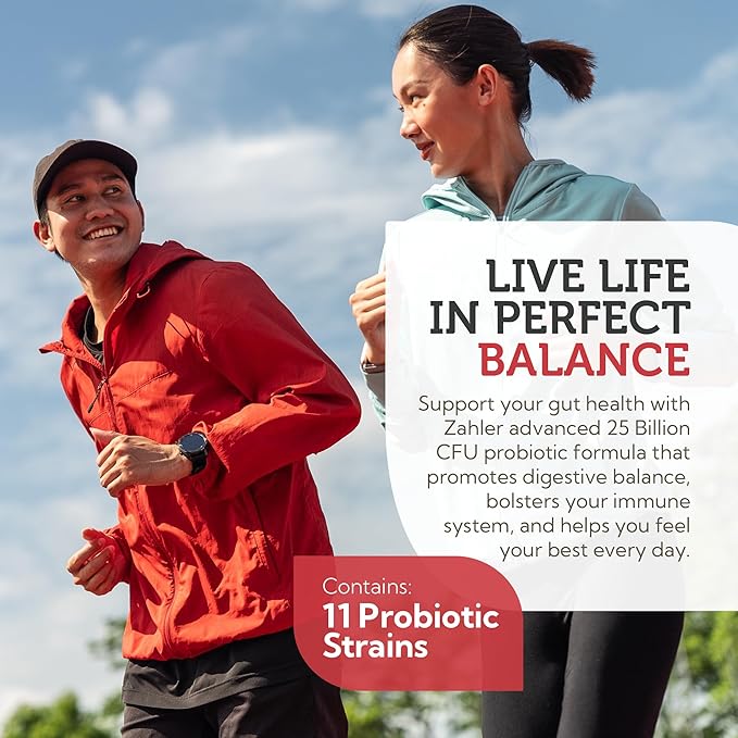 Zahler BioDophilus25, 25 Billion CFU Probiotic + Prebiotic - 11 Strains Daily Probiotic Supplement - Kosher Probiotics for Women for Digestive Health, Probiotics for Men for Gut Health (60 Capsules)