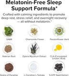 Night Shred Black Melatonin-Free Nighttime Fat Burner and Sleep Support Supplement - GABA Complex with Ashwagandha, CLA, Grains of Paradise, and Zylaria - Thermogenic Fat Burner - 90 Vegan Capsules