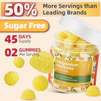 90 Count Magnesium Glycinate Gummies w/Ashwagandha Supplement - Sugar Free Zinc Magnesium Glycinate Supplement Ashwagandha Gummies for Adults Pineapple Flavor