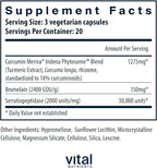 Vital Nutrients Phyto-Curcumin Plus Enzymes - Curcumin Supplements with Phytosome Extract - Support for Muscle, Bone, Liver, and Heart Health* - Gluten, Dairy, Soy Free - 60 Capsules
