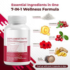D-Mannose with Cranberry, Uva Ursi, Hibiscus, Ginger, Black Pepper - Supports Urinary Tract Health, Bladder Cleanse