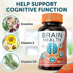 Brain Supplement - 120 Vegan Capsules - Dietary Nootropic May Help Memory, Cognitive Function & Focus - Formulation with Amino Acids, Polyphenols & B Vitamins - for Women, Men & Seniors - by NextGenU