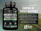 Probiotics and Prebiotics + SBO Probiotics (60 Billion CFU | 90 Capsules) Acidophilus Probiotic w. Saccharomyces Boulardii, Bifidobacterium + Spore Probiotic & Organic Sprouted Prebiotic Fiber Blend