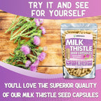 XPRS Nutra Milk Thistle Seed Capsules - 360 Count (6 Month Supply) Premium Milk Thistle Supplement Rich in Silymarin to Support the Liver and Digestion - Pure, Non-GMO Cardo Mariano Pills