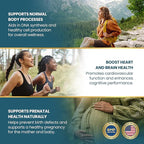 Vykee Nutrition Folic Acid Capsules - Supports Body Processes, Prenatal Health and Energy - Vitamin B9 Supplement for Women - Vegan, Non-GMO, Gluten Free - 1100 mcg, 120 Count