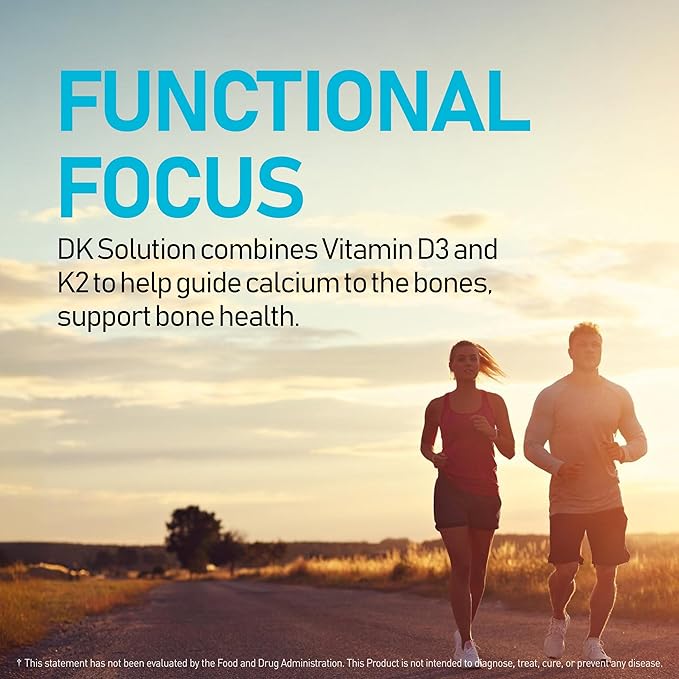 NANOWELL DK Solution Vitamin D3 2000 IU (50 mcg) + K Complex - Dietary Supplement for Bone, Muscle and Immune Health Support - 120 Softgels, 120 Day Supply