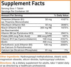 Bronson Super B Vitamin B Complex Sustained Slow Release (Vitamin B1, B2, B3, B6, B9 - Folic Acid, B12) Contains All B Vitamins 60 Tablets
