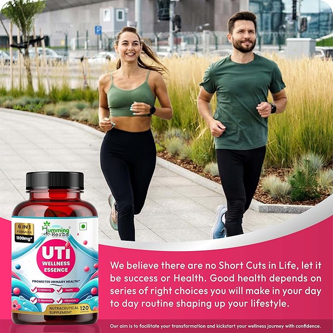 Humming Herbs D-Mannose & Cranberry Complex — with Hibiscus, Inulin Prebiotic & Probiotics (Lactobacillus rhamnosus & L. reuteri) — 120 Capsules (60 Days) — Urinary Tract Health Support