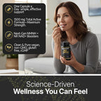 NADGENIX™ NAD+ Supplement – NMNH 500mg, Nicotinamide Riboside, TMG, Resveratrol & CoQ10 – Cellular Energy & Healthy Aging – 60 Capsules – High Absorption Liposomal Delivery