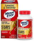 Move Free Advanced 5-Day Joint Support Supplement with Turmeric Curcumin & Tamarind (TamaFlex) Glucosamine, & Vitamin D3 for Joint Health, Bone Strength, Cartilage, and Knee Range of Motion. 90 Count