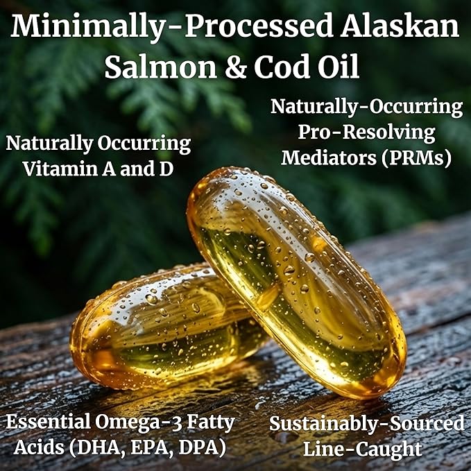BIG BOLD HEALTH Omega-3 Rejuvenate Wild Alaskan Fish Oil Supplement with PRMs ⎹ EPA, DHA, & DPA Fatty Acids ⎹ Vitamins A and D to Support Immune Balance & Brain Wellness (60 Softgels)