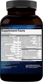 Methylated Multivitamin for Men and Women, 240 Capsules | 27-in-1 Formula with Vitamins B Complex, C, D3, K2, NAD, NAC, CoQ10, Resveratrol, Magnesium, Zinc & More | Daily Essential Vitamins