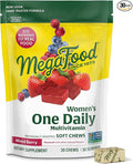 MegaFood Multivitamin for Women, One Daily Multivitamins, Soft Chews with Folate, Methylated B12, Vitamin B6, Biotin, Vitamin D3, C & A - Mixed Berry Flavor - Vegetarian, Non-GMO - 30 Chews