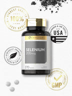 Carlyle Selenium Supplement 200mcg | 270 Tablet Capsules | Vegetarian, Non-GMO, Gluten Free