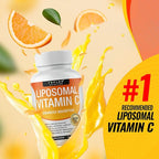 Liposomal Vitamin C 2100mg High Absorption Fat Soluble VIT C - Immune Support Collagen Booster Immunity Defense & Powerful Antioxidant, MCT Oil & Sunflower Lecithin, Acsorbic Acid, Vegan Non-GMO