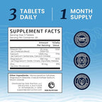Calcium Magnesium Zinc D3 Supplement | Strong Bones, Healthy Teeth & Immune Support | Calcium Citrate Magnesium and Zinc with Vitamin D3 | 4-in-1 Cal Mag Supplement | 90 Tablets (1 Month Supply)