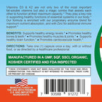 Life Infused Vitamin D3 + K2 Supplement with Zinc & Enzymes — 3000 IU D3, MK-7 K2, Immune & Bone Support, Enhanced Absorption, Non-GMO Vegan Capsules, 90 Count