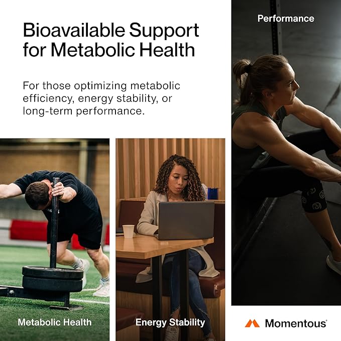 Momentous Berberine - Natural Bioavailable Supplement Formulated from Plant Alkaloid to Help Support Metabolic & Cardiovascular Health - Vegan - Gluten Free - NSF Certified for Sport - 60 Servings