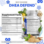 DHEA 200mg Supplement Pregnenolone 100mg for Men & Women with DIM Ashwagandha Boron 6mg Complex Calcium Magnesium Zinc 50mg Vitamin D3 5000 IU Hormone Support Capsules Pills Made in USA 60 Count