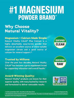 Natural Vitality Calm, Magnesium & Calcium Supplement, Drink Mix Powder Supports a Healthy Response to Stress, Gluten Free, Vegan, & Non-GMO, Raspberry Lemon, 16 oz