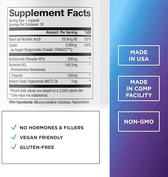 DR. EMIL NUTRITION NAD+ Boost - Nicotinamide Riboside Supplement for Longevity, Healthy Aging & Cellular Regeneration - NAD Supplement with with Berberine, L-Theanine & Niacin Twin Pack