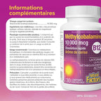 Natural Factors Methylcobalamin 10,000 mcg - Vitamin B12 Supplement in Metabolically Active Form - Supplement Supports Cell Formation & Energy Production - 30 Chewable Tablets (30 Servings)