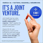 Oceanblue Omega-3 2100mg Fish Oil Supplement with 500mg Natural Eggshell Membrane NEM, Magnesium, Vitamins K2 & D | Triple-Strength, High-Potency | Support Joint Comfort & Muscle Recovery