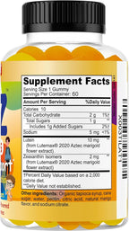 BrightKids Eye Health Gummies for Kids & Teens – Lutein & Zeaxanthin Vision Support – Vegan, Non-GMO Eye Vitamins for Screen Time – Tasty Mango Flavor – 60 Gummies