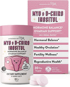 Legendairy Milk Myo-Inositol & D-Chiro Inositol Supplement for Women, 40:1 Ratio, PCOS & Fertility Support, Hormone Balance, Sugar Free Vegan Chewable Tablets, Cherry Flavor, 30 Day Supply