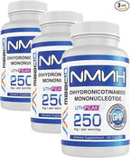 MAAC10 NMNH (NMN Supplement Alternative) 250mg Serving | Uthpeak™ NMNH (Dihydronicotinamide Mononucleotide) for Better Stability | 30-Day Supply. (Pack of 3)