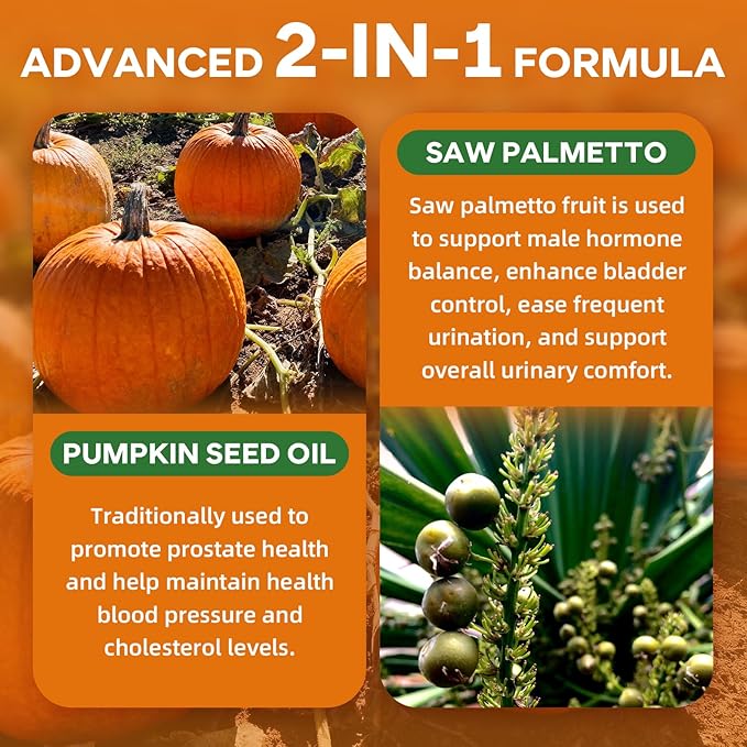 Pumpkin Seed Oil Gummies with Saw Palmetto, Organic Pumpkin Seed Oil Supplement, High-Purity Extract for Hair Growth, Skin Health, & Immune Support, Raspberry Flavor, 60 Count