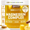 GoBiotix Magnesium Glycinate Powder – Cortisol Supplements for Women and Men – High Absorption Magnesium Complex Calm Supplement with Citrate, Malate – Sugar Free – 420 mg, 60 Servings - Honey Citrus