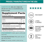 NatureWise Extra-Strength Omega 3 Fish Oil Supplement - 1000mg per Serving - 600 EPA & 400 DHA and Vitamin E - Support for Heart & Brain Health - Lemon Flavor, GMO-Free - 360 Softgels[6-Month Supply]