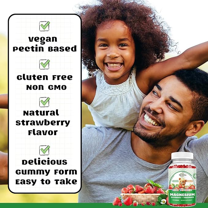 Magnesium Complex Gummies- Calm Chewable Gummies for Kids & Adults- Magnesium Glycinate Supplement-w/Omega-3, Vitamin B6, D3- Support Calm Stress Relief, Bones, Mood, 2 Pack