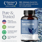 Pure Micronutrients - Omega 3 Fish Oil Supplement, EPA/DHA Fatty Acids, Burpless Fish Oil Supplements with Lemon - Heart, Eye, Brain & Immune Support - 90 Softgels