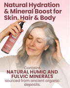 2X Humic Hydration Mineral Spray – Organic Humic Acid, Fulvic Acid Spray with Major & Trace Minerals, Electrolytes & Silica to Boost Collagen - Plant-Based for Skin, Hair & Body Hydration – 8 oz