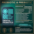 3-PACK Oral Probiotics for Teeth, Bad Breath, Gum Health - 3bn CFU K12 Lactobacillus Salivarius, Acidophilus, Casei, Dental Probiotic in a Travel Tin - 135Fresh Breath Mint Dental Probiotics Pills