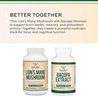 Organic Lions Mane Mushroom Capsules (300 Count), for Focus Support and Immune Health, Third Party Tested and Grown in The USA - by Double Wood