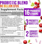 Probiotics for Women - Probiotic Blend 90 Billion CFU Per Serving - Women's Probiotic for Targeted Vaginal & Digestive Health Support - 16 Strains, Cranberry, Prebiotics - Bottled USA - 120 Capsules