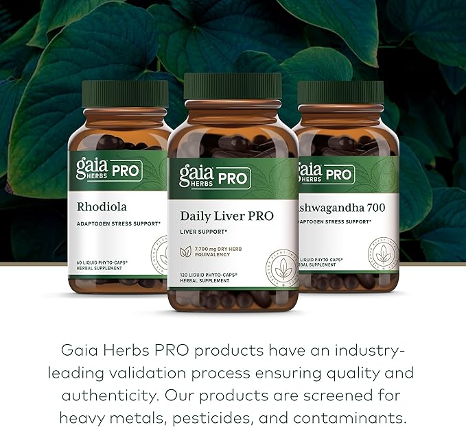 GAIA HERBS PRO Daily Liver Pro - Natural Liver Support - with Milk Thistle, Licorice Root, Turmeric Root & More - Vegan, Organic & Gluten-Free - 120 Liquid Phyto-Caps (60 Servings)