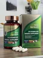 zooone- Lutein Eye Vitamins Supplement for Macular Health and Dry Eye, Contains Lutein, Zinc, Vitamins C/E & Zeaxanthin to Support Eye Health, 90 Tablets (2)